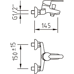 Clever Смеситель для ванны S12 URBAN C1 – фотография-2
